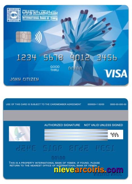 Yemen International Bank of Yemen visa credit classic card